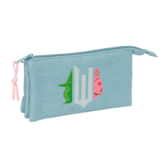 Trousse turquoise trois compartiments