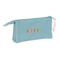 Trousse 3 compartiments Wicked Safta turquoise 0,6 L