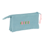 Trousse 3 compartiments Wicked Safta turquoise 0,6 L