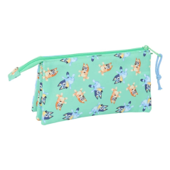 Trousse Bluey Sisters 3 compartiments bleue 0,6 L 22x12 cm