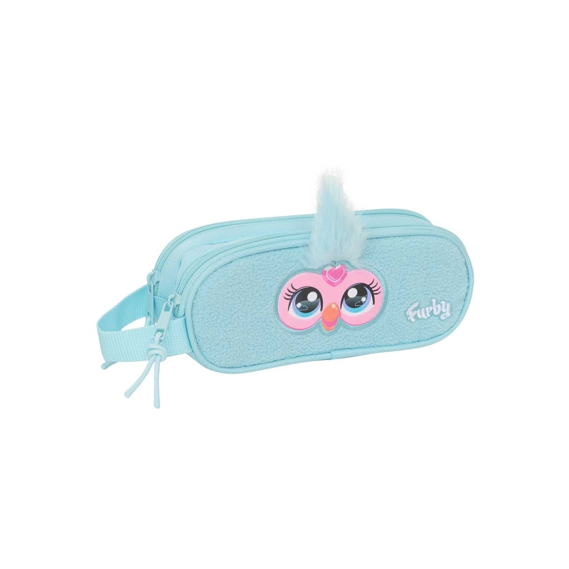 Trousse Furby Safta 2 compartiments bleu clair Trousse Furby Safta 2 compartiments bleu clair