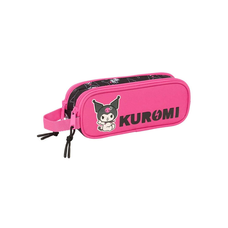 Trousse Kuromi Safta 2 compartiments noir rose