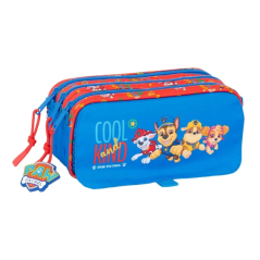 Trousse bleue à crayons 3 compartiments