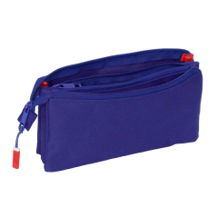 Trousse bleu marine trois compartiments