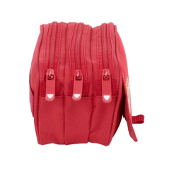 trousse rouge à trois compartiments