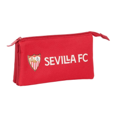 trousse rouge trois compartiments zippés