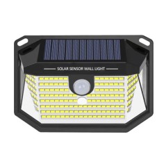 Elbat Applique Solaire LED 150lm avec 3 Faces d'Eclairage - Détecteur de Mouvement - Panneau Solaire Intégré 5.5V, 0.33W