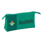 Trousse Real Betis Balompié à 3 compartiments, verte, 22 × 3 × 12 cm