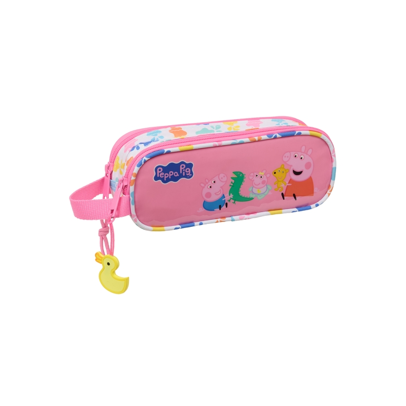 Trousse Peppa Pig à 2 compartiments rose 210 x 60 x 80 mm