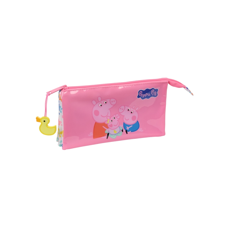 Trousse Peppa Pig 3 compartiments rose 0,6L 220x30x120mm Trousse Peppa Pig 3 compartiments rose 0,6L 220x30x120mm
