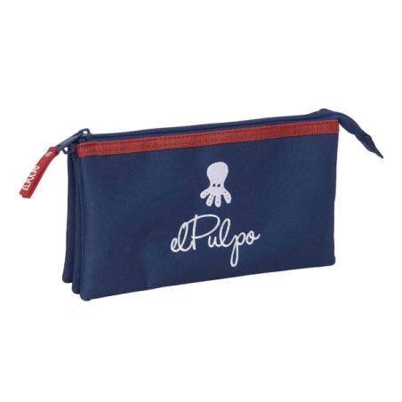 Trousse bleu marine trois compartiments