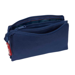 Trousse bleu marine trois compartiments