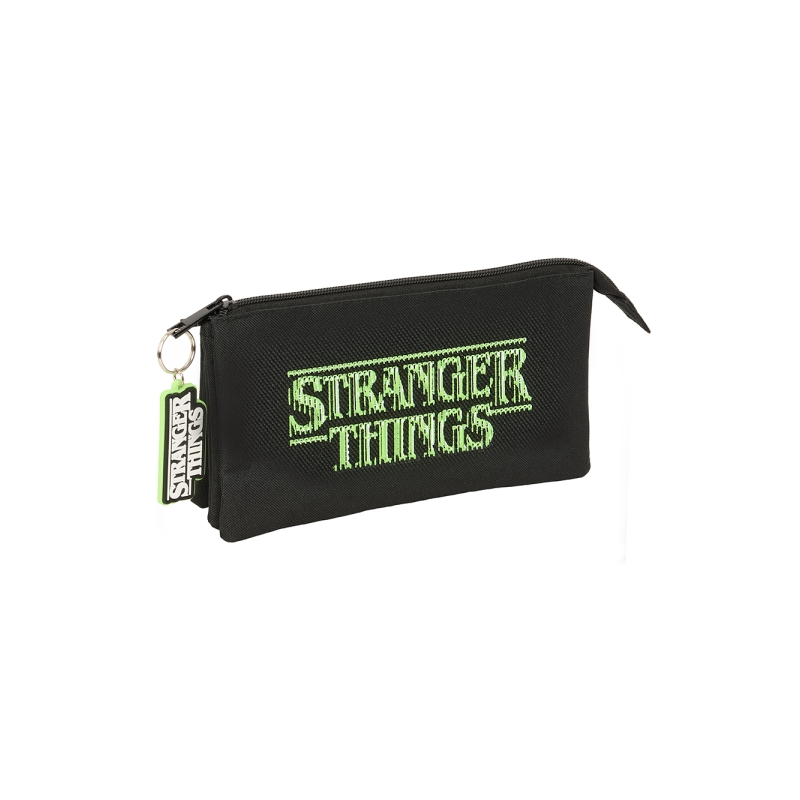 Trousse Stranger Things, 3 compartiments, noire, 0,6 L
