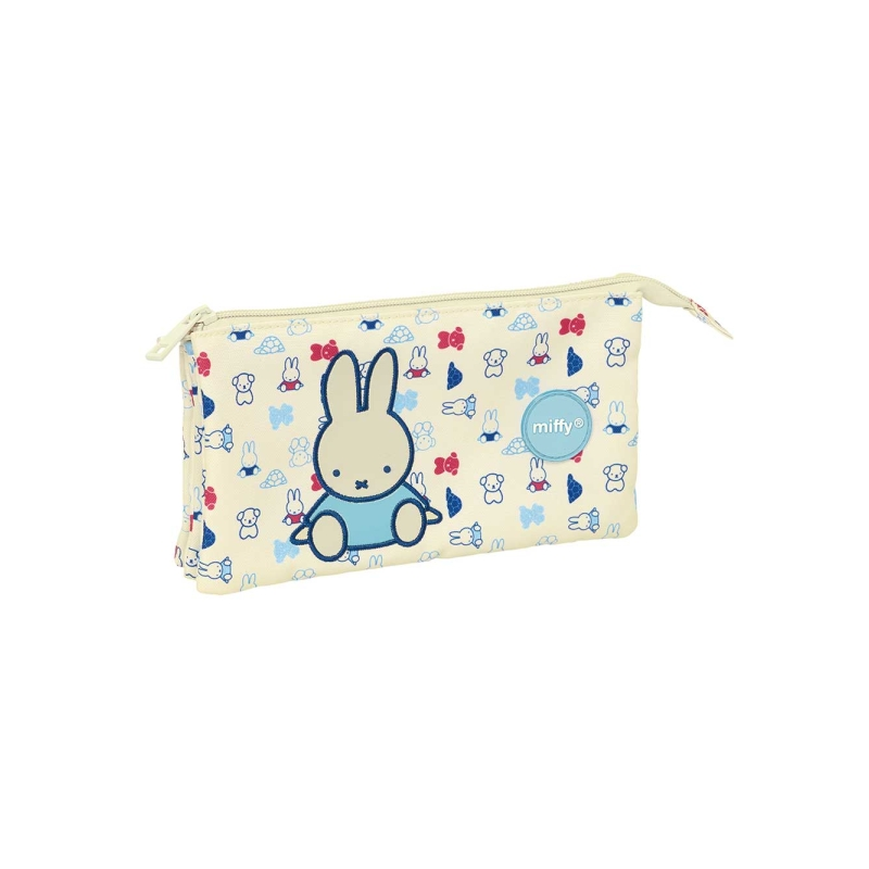Trousse Miffy Buddy 3 compartiments beige 0,6L Safta