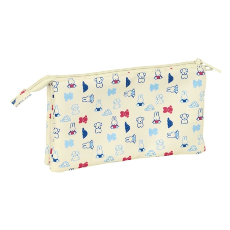Trousse Miffy Buddy 3 compartiments beige 0,6L Safta
