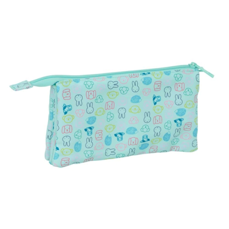 Trousse 3 compartiments Safta Miffy Friends bleu clair 0,6L