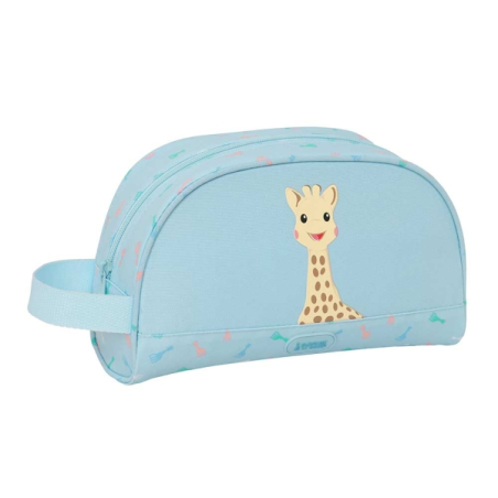 trousse toilette bleu girafe poignée