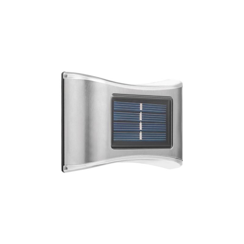 Elbat Applique Solaire LED 150lm - Panneau Solaire Intégré 2V, 120mAh - Batterie 1.2V, 600mAh - Boîtier Inox