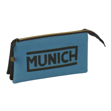 Trousse noire bleue trois compartiments