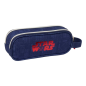 Trousse Star Wars 2 compartiments bleu marine 21x8x6cm