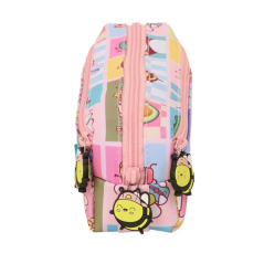 Trousse rose trois compartiments