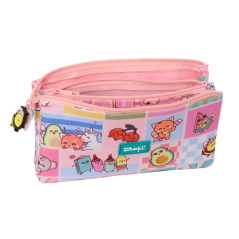 Trousse rose trois compartiments