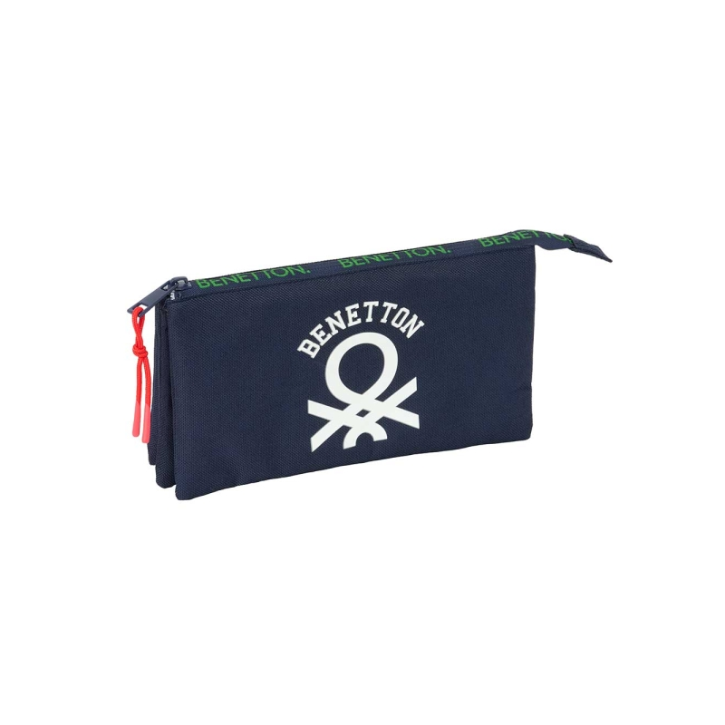 Trousse 3 compartiments Safta Benetton bleu marine 0,6L Trousse 3 compartiments Safta Benetton bleu marine 0,6L