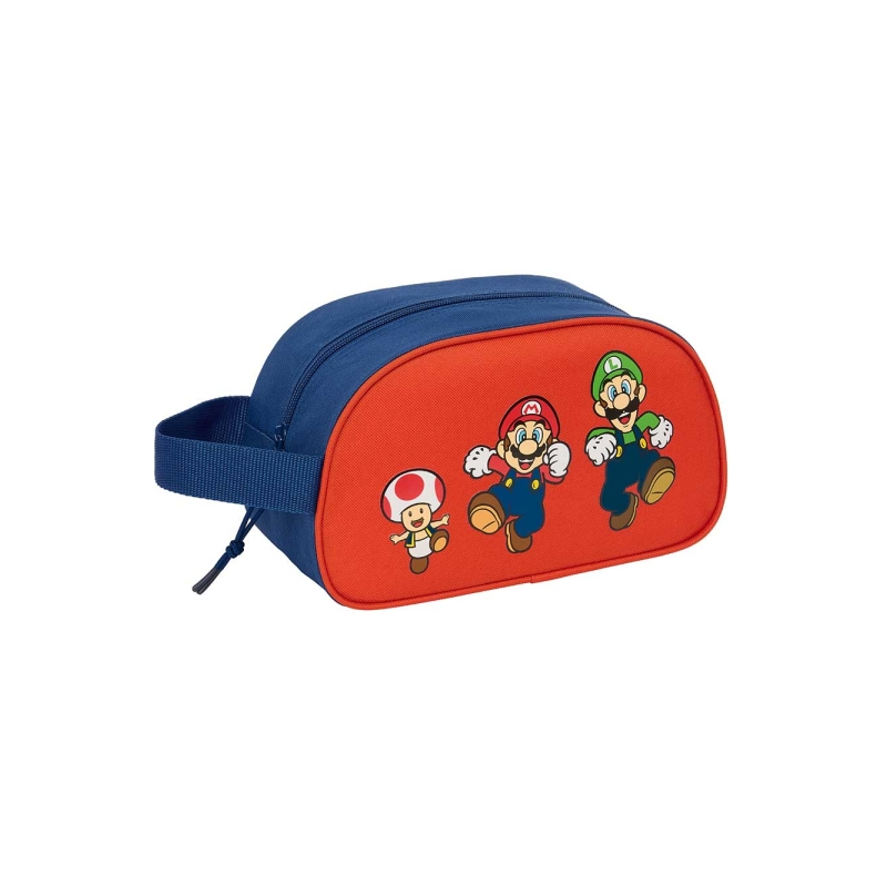 Trousse de toilette Super Mario 5L rouge bleu poignée latérale Trousse de toilette Super Mario 5L rouge bleu poignée latérale
