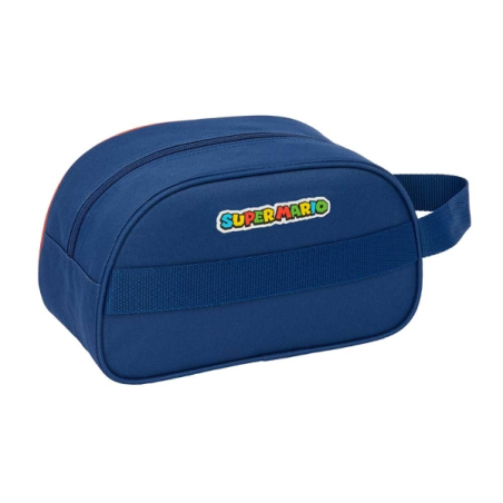 Trousse de toilette Super Mario 5L rouge bleu poignée latérale