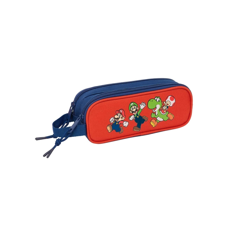 Trousse Super Mario Safta 2 compartiments rouge et bleu