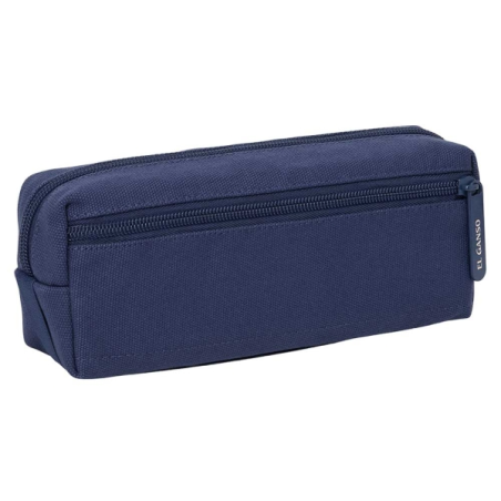 Trousse 3 compartiments zippés bleu marine 22x8,5x6cm