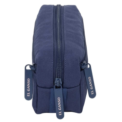 Trousse bleu marine trois compartiments