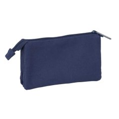Trousse 3 compartiments Safta el Ganso Jeans bleu marine 22x12x3cm