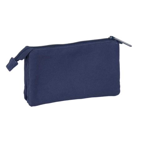 Trousse 3 compartiments Safta el Ganso Jeans bleu marine 22x12x3cm
