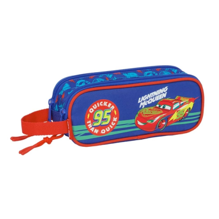 Trousse Cars bleue deux compartiments