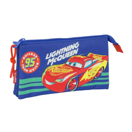 trousse bleue Cars trois compartiments