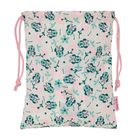 Sac à cordon Minnie Mouse 1L rose pastel 200x250 mm