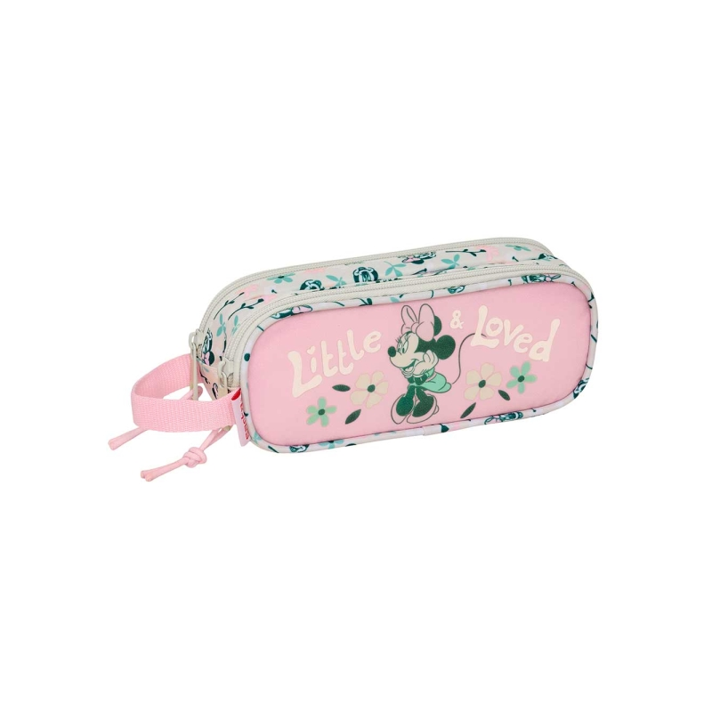 Trousse Minnie Mouse Safta 2 compartiments rose pastel 1L
