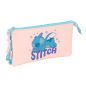 Trousse Safta Stitch Ohana 3 compartiments bleu clair 0,6L Trousse Safta Stitch Ohana 3 compartiments bleu clair 0,6L