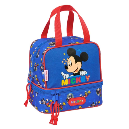 sac à lunch bleu Mickey Mouse