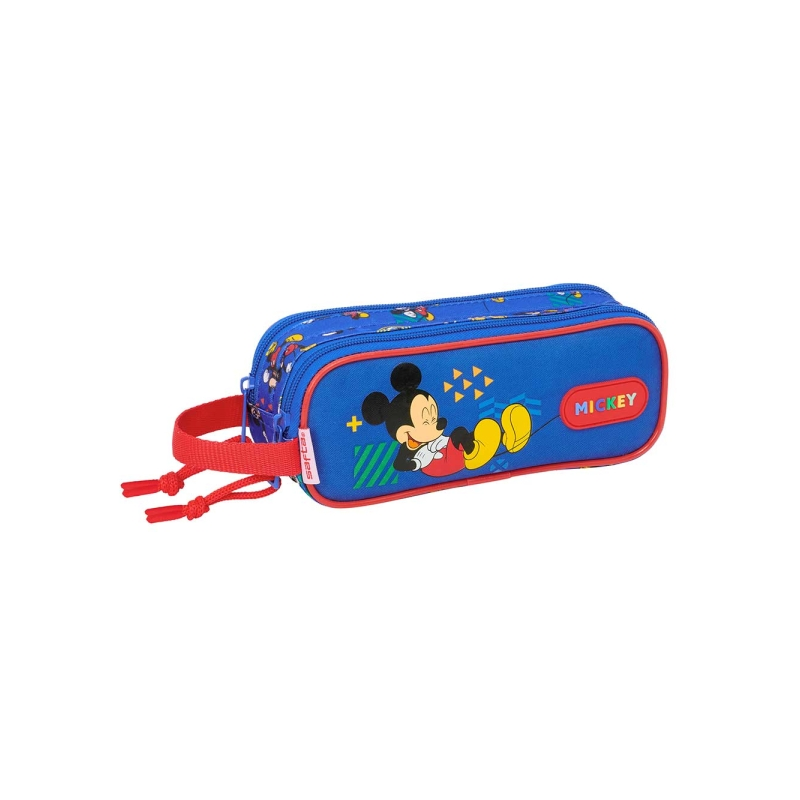 Trousse Mickey Mouse 2 compartiments bleu 210x60x80 mm