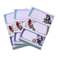 ✅ Lot de 5 Étiquettes scolaire Motos Apli couleur Plusieurs couleurs en stock