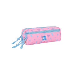 Trousse rose Stitch à trois compartiments