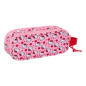Trousse Hello Kitty 2 compartiments zippés rose 210x60x80 mm