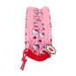Trousse Hello Kitty 2 compartiments zippés rose 210x60x80 mm