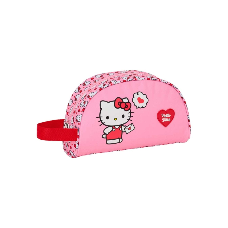 Trousse de toilette Hello Kitty rose 3,75L poignée latérale Trousse de toilette Hello Kitty rose 3,75L poignée latérale