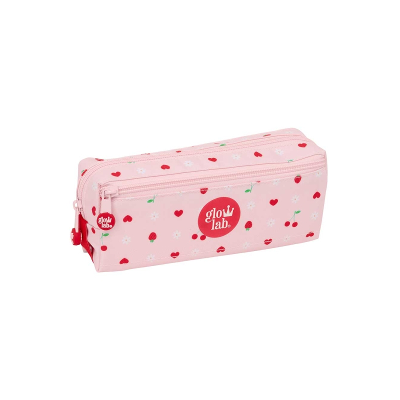 Trousse Safta Glowlab Fruits 3 compartiments rose 0,98L