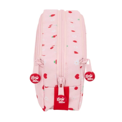 trousse rose trois compartiments zip