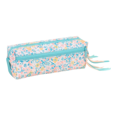 Trousse Safta Moos Fiori 3 compartiments bleu clair recyclée