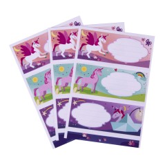 ✅ Lot de 5 Étiquettes scolaire Licornes Apli couleur Plusieurs couleurs en stock